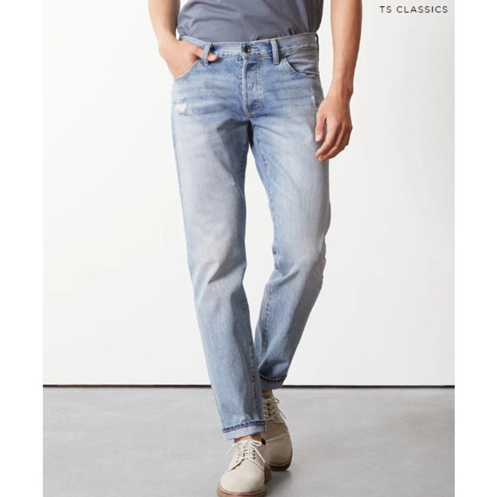 Todd Snyder Slim Selvedge 28x32 in Destroyed Broome Wash